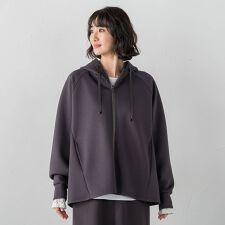 【大きいサイズ】ストレッチダンボールジップパーカー