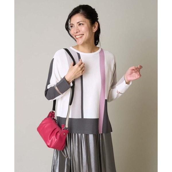 ジョルジュ・レッシュ] アンサンブル対応 カラーブロックニット