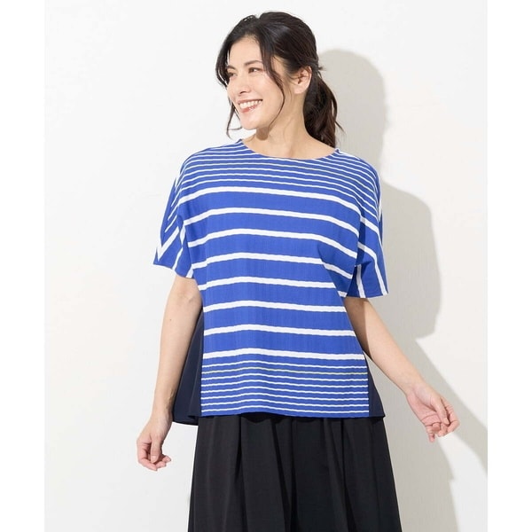 ジョルジュ・レッシュ] カノコパネルボーダーフレンチスリーブプル