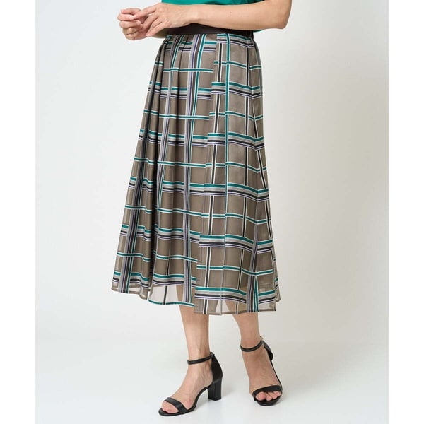 ジョルジュ・レッシュ] セットアップ対応 マルチストライプフレア