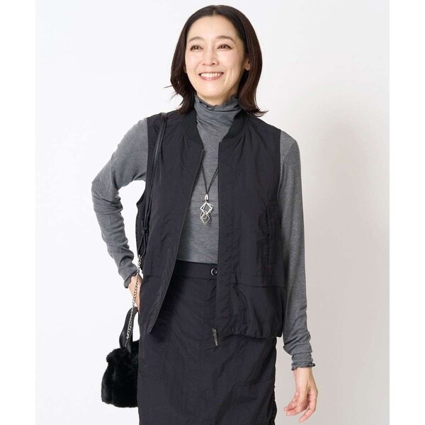 ES RECH / ジョルジュ・レッシュ [セットアップ対応]シャンブレージップアップベスト セットアップ対応]シャンブレージップアップベスト(ベスト・ジレ