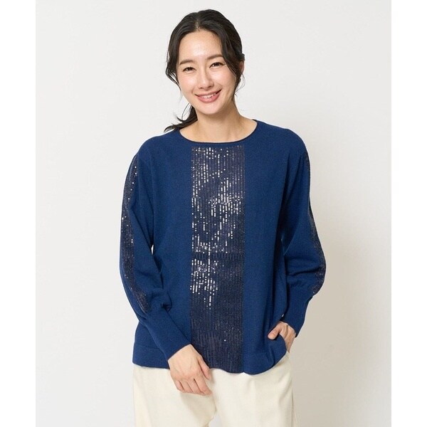 ES RECH / ジョルジュ・レッシュ スパンコール刺繍エンブロイダリーニット スパンコール刺繍エンブロイダリーニット | GEORGES RECH (Women