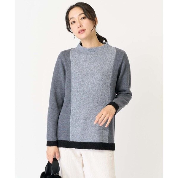 ES RECH / ジョルジュ・レッシュ ブークレダイヤジャガードハイネックニット ブークレダイヤジャガードハイネックニット | ジョルジュ