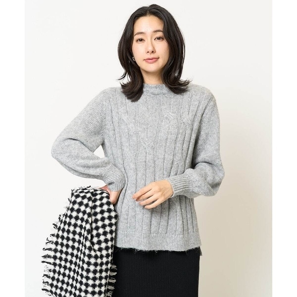 日本製]ホールガーメントガーター編みラメニット | ジョルジュ