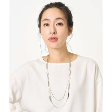 [日本製]メタルパーツ2連ネックレス