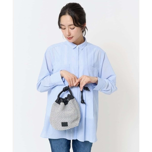 メタリック巾着バッグ