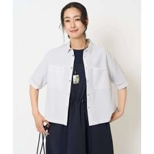 [接触冷感/吸水速乾]サッカーシャドーギンガムシャツ