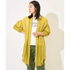 ラミーハシゴレース7分袖チュニックブラウス