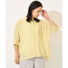 [追加/接触冷感]バンドカラードルマンスリーブブラウス2