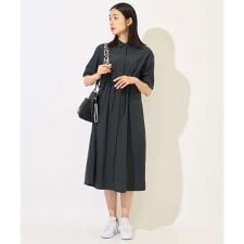 [撥水加工]撥水タフタシャツワンピース