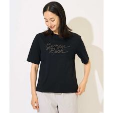 [接触冷感/紫外線カット/遮熱]テーププリントロゴカットソー