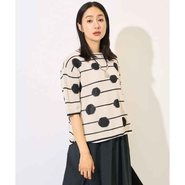 ES RECH / ジョルジュ・レッシュ [日本製]ドットボーダーカットソー 日本製]ドットボーダーカットソー(カットソー・Tシャツ