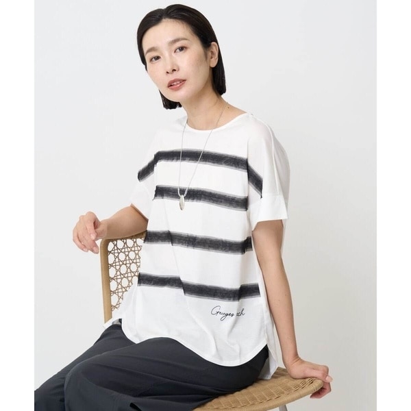 ピケストライプジャージーフレアカットソー | ジョルジュ・レッシュ