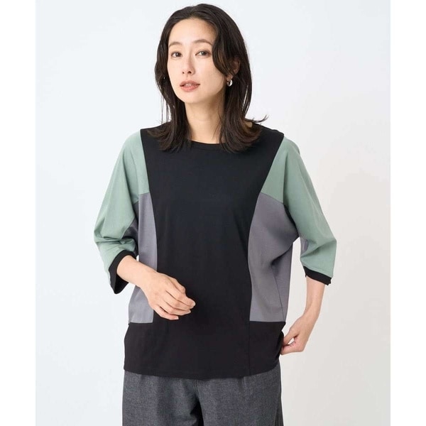 ジョーゼットダンボール 7分袖着流しカーディガン | ニューヨーカー