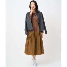 ジャージータフタコンビワンピース