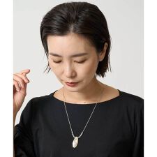 [日本製]メタル×ガラスパーツネックレス