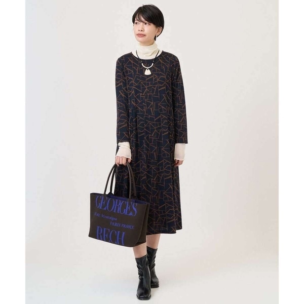 新品未使用　ジョルジュレッシュ　ペプラム切替　マーメイドジャージーワンピース ペプラム切替マーメイドジャージーワンピース | ジョルジュ