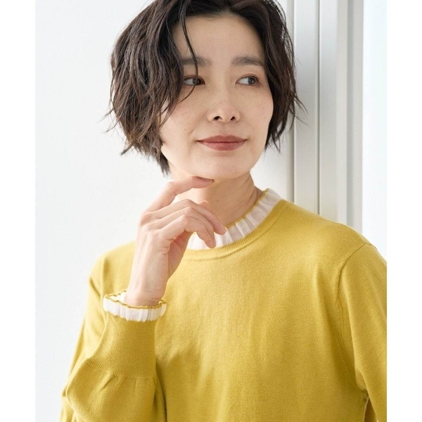 ブークレチェックジャカードニット | ジョルジュ・レッシュ(GEORGES