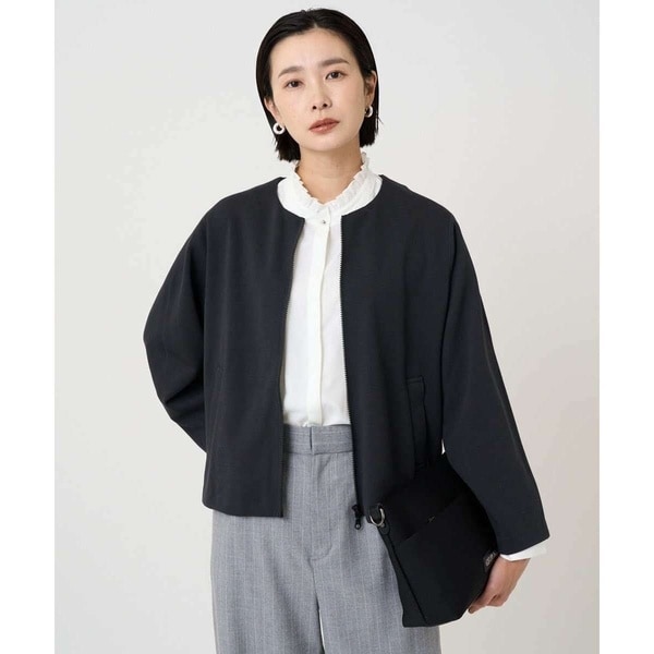 接触冷感/吸水速乾]ドルマンスリーブノーカラージャケット