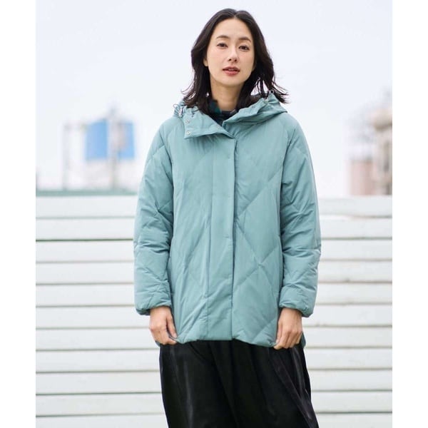 ステッチレスステンカラーミドルダウンコート | ジョルジュ・レッシュ