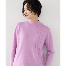 [アンサンブル対応]メリノウールセミハイネックニット