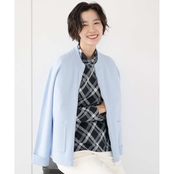 【NEW】ジョルジュ・レッシュ（ES RECH）/[アンサンブル対応] ミラノリブジップアップニットカーディガン アンサンブル対応] ミラノリブジップアップニットカーディガン