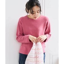 切り替えニット9分袖プルオーバー