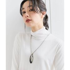 [日本製]ベッコウグラデーションクリアネックレス