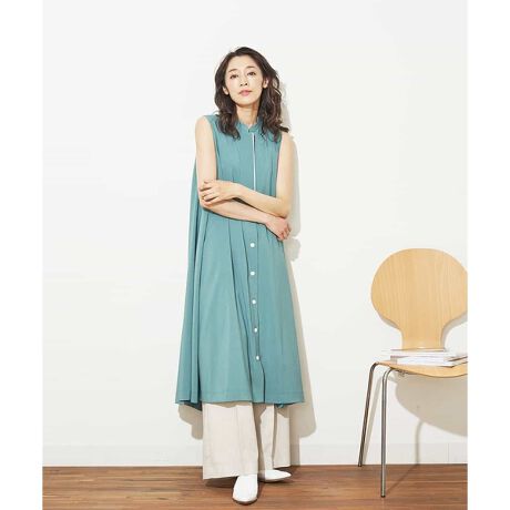 洗える マオカラーノースリーブワンピース ジョルジュ レッシュ Georges Rech Pzehk ファッション通販 マルイウェブチャネル