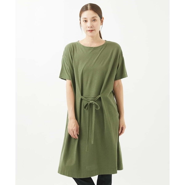 ピンキー＆ダイアン ラップドレス 長袖 ベルト付き ラグランステッチ