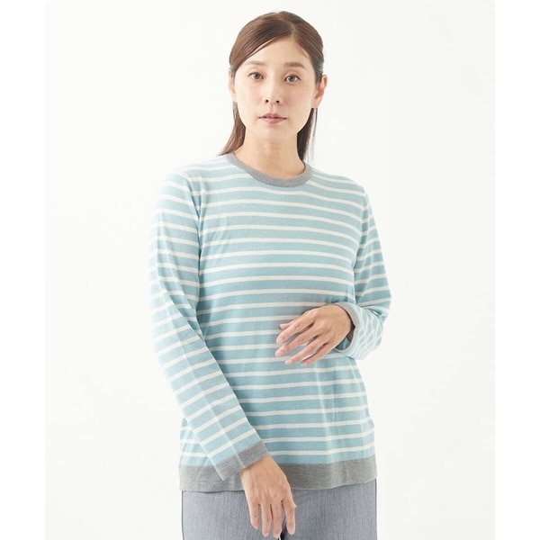 ジャンニ・ロ・ジュディチェ（GIANNI LO GIUDICE）/[洗える]ボーダーニットプルオーバー 洗える]ボーダーニットプルオーバー | ジャンニ・ロ・ジュディチェ