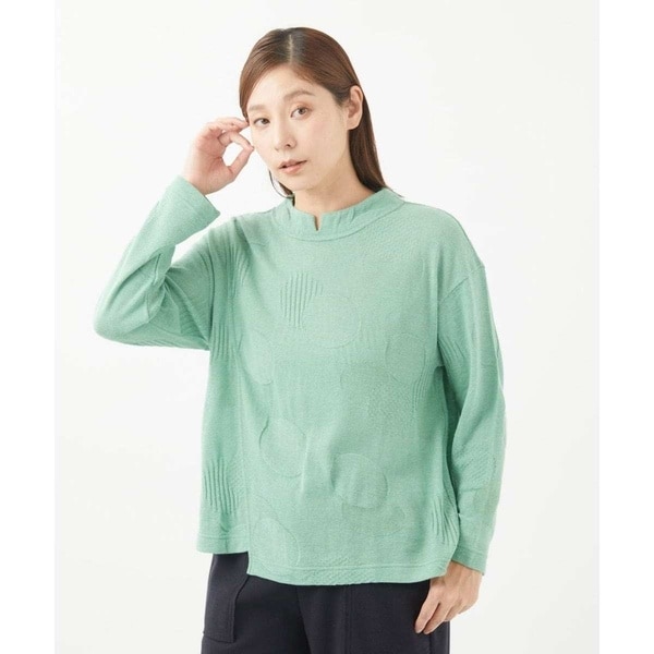 GIANNI LO GIUDICE / ジャンニ・ロ・ジュディチェ [洗える・日本製]リンクスドットジャガードカットソー 洗える・日本製]リンクスドットジャガードカットソー | ジャンニ