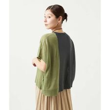 [洗える]配色ナシジニットプルオーバー