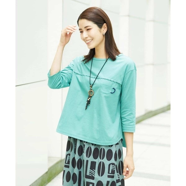 ジャンニ・ロ・ジュディチェ（GIANNI LO GIUDICE）/[洗える]アンチスウェットステッチ刺繍カットソー 洗える]アンチスウェットステッチ刺繍カットソー | ジャンニ・ロ