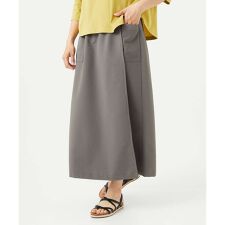 [洗える・日本製]プライムフレックスサッカースカート風パンツ