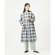 [洗える]先染めブロックチェックチェックワンピースシャツ