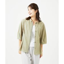 [洗える]トライアングルレースブラウス
