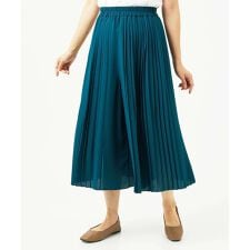 [洗える]プリーツガウチョパンツ