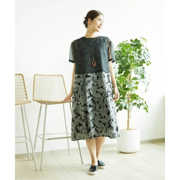 冨張愛コラボ］ニットコンビプリントワンピース | ピンキー＆ダイアン