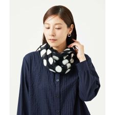 [洗える]ニードルパンチドットストール