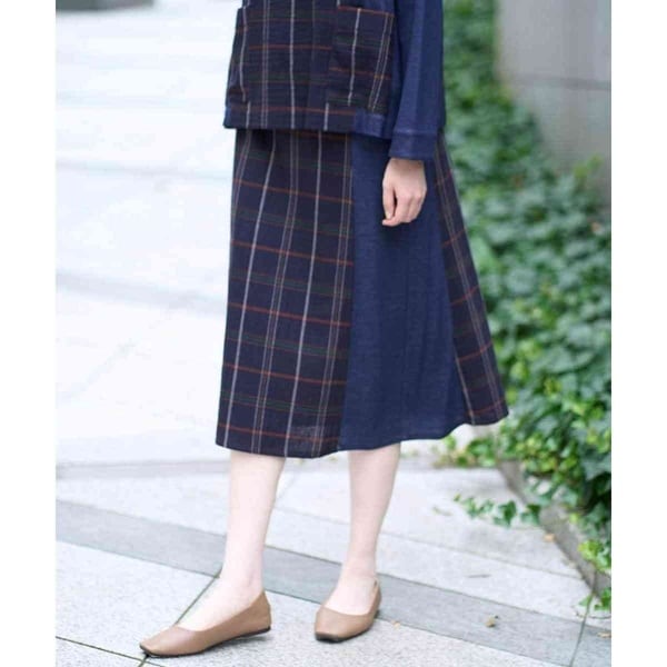 インポート素材・洗える】フェイクレザーギャザースカート | リズム