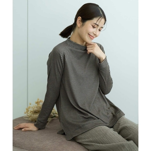 洗える・日本製]インターアクションウォームリブカットソー | ジャンニ