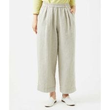 麻綿ヘリンボンパンツ