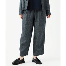 麻綿ヘリンボンパンツ