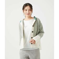 綿麻ニットジャケット