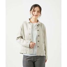 綿麻ヘリンボーンジャケット