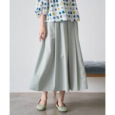 [洗える]ポリエステルコットングログランスカート