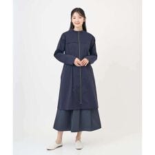 [洗える]ナイロンストレッチタフタコート