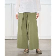 [洗える]コットンナチュラルワッシャーワイドパンツ