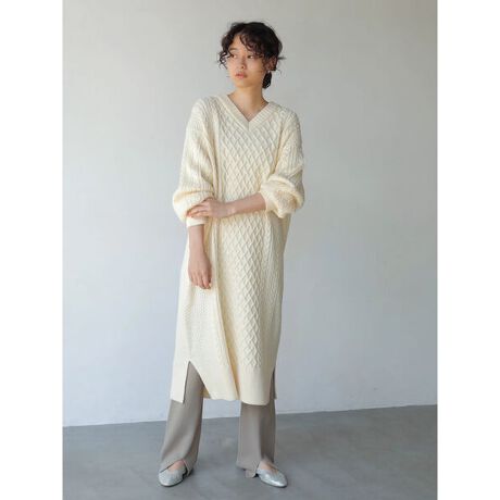 Vネックケーブルニットワンピース アメリカンホリック American Holic ファッション通販 マルイウェブチャネル Ca000 280 36 01